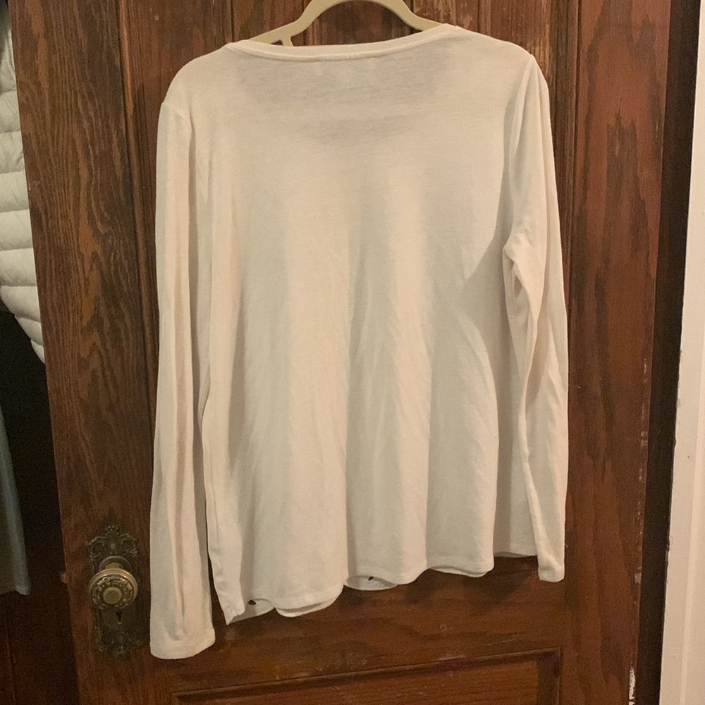 Loft Long Sleeve Scalloped embroidered top - Picture 3 of 5